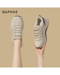 Daphne Chunky Sole Trainer Women's Autumn New Versatile Mesh Casual Sneakers 4025404048 Beige Blue 36