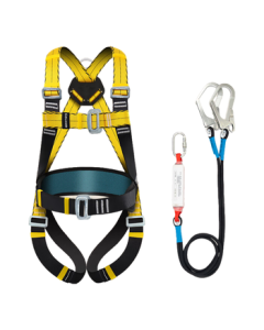 Golmud Full Body Safety Harness National Standard Double Large Hook with 1.8m Shock Absorbing Pack for High-Altitude Work Safety Rope