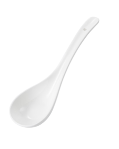 maxcook Ceramic Soup Spoon Rice Spoon Japanese Style Table Spoon 9-inch Single Pack Pure White MCCU5176