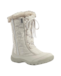 Decathlon Kids' Spring/Autumn Snow Boots, Unisex Warm Cotton Boots, Mid-Calf Boots, Ivory White 38-4997185