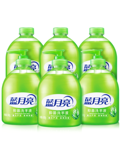 Blue Moon Hand Wash Rich Foaming Moisturizing Aloe 99.9% Antibacterial 500g*3 + Hand Wash Refill 500g*3