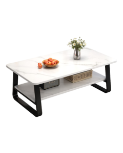 Shanshan Wood Art Coffee Table - Living Room Home Use Double Layer Light Luxury Tea Table, Small Space Modern Minimalist Multi-functional Sofa Side Table