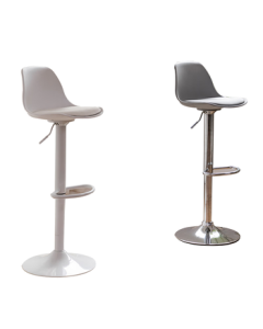 XINLIAN Bar Stool Home High Stool Adjustable Chair Modern Minimalist Lift Stool Bar Front Desk Chair with Backrest Mirror White