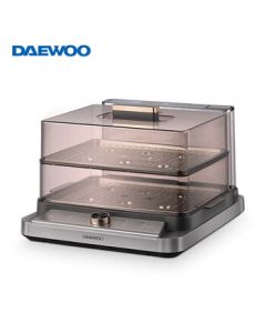 DAEWOO Electric Steamer Multi-functional Home Steamer for Buns, 20L Large Capacity Double-layer Electric Steamer DYZL-2088 Rock Gray
