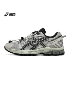 ASICS Women's Durable Trail Running Shoes GEL-KAHANA 8 FL Silver Gray/Black 37.5