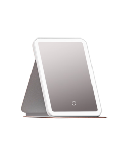 DOCO LAB Mirror with LED Lights, Portable Foldable Desktop Makeup Mirror for Bedroom, Dorm, Dressing Table - High Definition Smart Beauty Mirror, Perfect Gift for Girls' Birthday