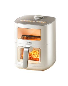 Midea Air Fryer Oven with New 2025 Model, No-Flip Cooking, 0-Fluoride Ceramic, 6.5L Large Capacity, Visible Window, Air Fryer & Oven Combo KZC6521