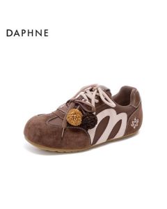 Daphne New Casual Versatile Flat Shoes with Hidden Heel Comfortable Fashionable German Training Shoes 4025404090 Brown 38
