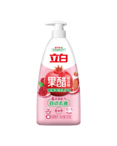 Liby Fruit Vinegar Concentrated Dishwashing Liquid Small Bottle 500g Pomegranate Vinegar Essence for Food Use, Removes Pesticide Residue from Fruits and Vegetables, Heavy Grease Cleaning