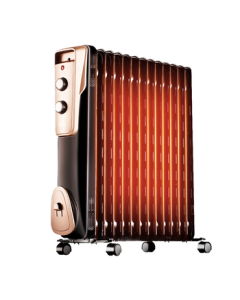 Midea 【Super Product】13 Fin Electric Oil Heater, Home Electric Heater with Humidifier, Radiator Heater for Whole Room Warming, Large Area Heating Stove NY2513-16JW