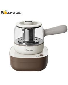 Bear Tea Maker, Portable Electric Kettle with Steaming Function, 0.5L Compact Travel Kettle for Herbal Tea, Creative Storage Design, Model ZCQ-A05S1 with Tea Tray and Cups