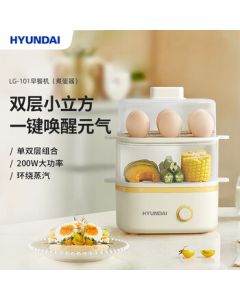 HYUNDAI Breakfast Maker Egg Boiler Surround Steam 200W High Power LG-101 Double Layer LG-101