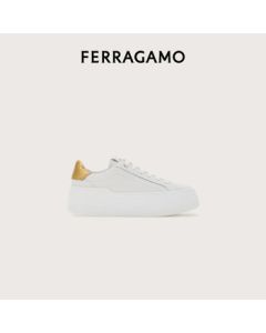 Ferragamo Women's White Wedge Sneakers 0769352_M _ 45 Gift for Girlfriend