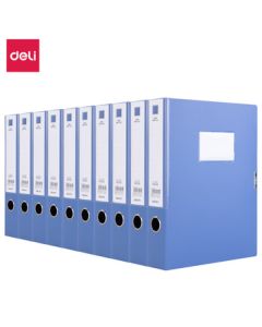 Deli File Box with 55mm Back Width, Document Storage Box, Office Stationery [10-Pack]