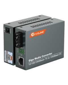 netLINK HTB-GS-03 Gigabit Single-Mode Dual-Fiber Media Converter Optical Transceiver SC Interface 0-20KM (Pair)