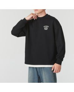 Skechers Unisex Fashion Round Neck Sweatshirt Pullover L324U111 0018 Black XL