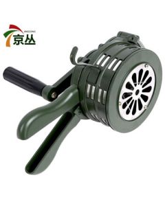 Jingcong Hand-Crank Alarm Emergency Disaster Prevention Air Defense Drill Manual Siren Military Green
