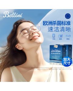Bellini (BELLINI) Lens Cleaning Wipes, Disposable Eyeglass Wipes, Microfiber Cloth for Screens, Portable