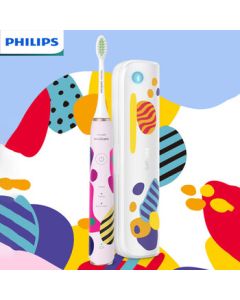 PHILIPS Electric Toothbrush for Adults, Sonic Vibration Toothbrush with 3 Modes and UV Sterilization Travel Case, HX2462/01 Pink