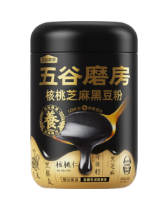 Wugu Mifang Black Nourishment Black Sesame Paste Large Black Can Walnut Sesame Black Bean Powder Multigrain Breakfast Meal Replacement Powder 600g