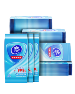 Vinda Disinfecting Wet Wipes [Essential for National Day/Travel] 10 Sheets * 10 Packs Individually Packed Portable Wet Wipes