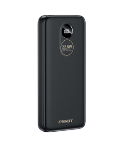 Pisen [3C Certified] 22.5W Super Fast Charging 20000mAh High-Capacity Power Bank, Portable Mobile Charger for Apple 17 Pro Max, Xiaomi, Huawei, Black