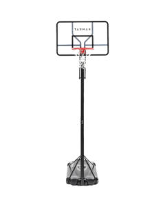 Decathlon Adjustable Basketball Hoop for Adults - TARMAK Black Outdoor Backboard for Home and Competition Training - 2667479