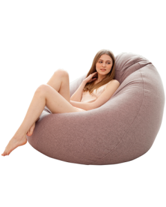 LUCKYSAC Lazy Sofa EPP Bean Bag Chair, Single Fabric Sofa for Living Room, Bedroom, and Balcony, Flagship Model in Warm Gray