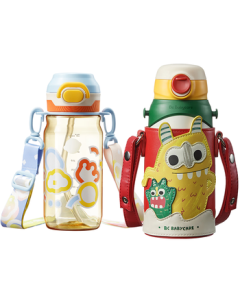 babycare 3-in-1 Thermos Cup + 2-in-1 PPSU Water Bottle All-Season Combo Set for Kids, School Drinking, Baby Water Bottle