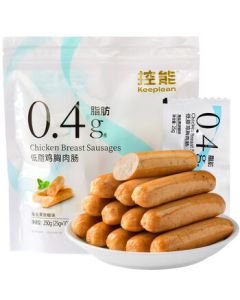 DGI Energy-Control Low-Fat Chicken Sausage Ready-to-Eat High-Protein Chicken Breast Crispy Sausage Fitness Snack Sea Salt Black Pepper Flavor 250g