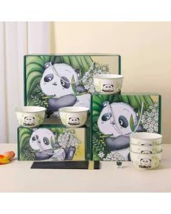 Junrong Outdoor Mug Ceramic Cup Coffee Cup Milk Cup Gift Set Panda Cup Gift Box