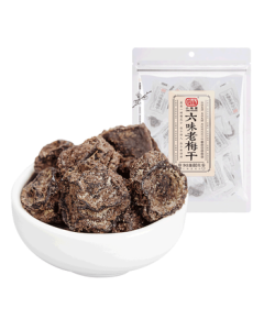 Xiaomeiwu Six-Flavor Preserved Dried Plum – Huamei Snack, Candied Sour Plum, Office Fatigue Reliever, 80g