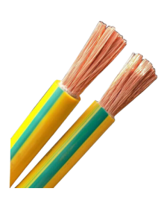 Jiayan Wire and Cable National Standard Yellow-Green Double-Color Grounding Wire Flexible Cable Flame-Retardant Single-Core Stranded Copper Wire 16 Square 1 Meter
