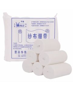 Hualu Medical Gauze Bandage Surgical Dressing Absorbent Cotton Gauze Roll for Wound Dressing 4.8cm*600cm [10 Rolls]