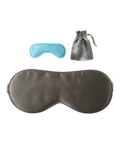 Zhen Shi Ming Silk Sleep Eye Mask Mulberry Silk Breathable Unisex Mist Gray