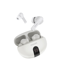 PHILIPS New Bluetooth Earbuds, True Wireless In-Ear Headphones for Men and Women, High-Quality Sound, Long Battery Life, Sweatproof, Gift Option TAT3559 White