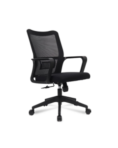 deli 91103 Simple and Stylish Office Chair Ergonomic Computer Chair Home Study Seat Classic Black