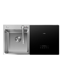 Fotile Integrated Sink Dishwasher - No Bending to Wash, 100℃ Steam Sterilization, Seafood & Vegetable Wash, Stainless Steel Sink 02-M1 (Right Sink)