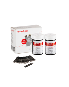 Yuwell 580/590/590B Blood Glucose Monitor for Home Use, Fully Automatic No Coding Required 【No Device + 50 Test Strips + 50 Lancets】