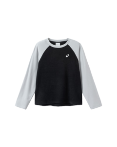 ASICS Kids' 2025 Winter Color-Blocked Raglan Sleeve Long-Sleeve Top, Warm, Comfortable, Moisture-Absorbing & Heat-Generating 334251002501