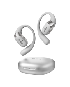 SHOKZ OpenFit 2+ T921 Next-Gen Comfort Open-Ear Bluetooth Headphones for Sports, Running, Cycling – Wireless Non-Bone Conduction (Lunar Silver)