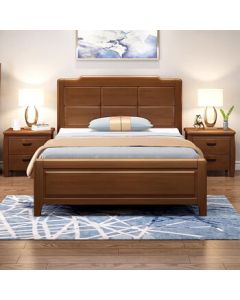 FANAI Solid Wood Bed Modern Master Bedroom Large Bed Multi-functional Storage Bed 2000*1800mm Frame Version