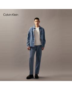 Calvin Klein Jeans Men's Spring/Summer Casual Commuting ck Embossed Letter Solid Color Layering Long-Sleeve T-Shirt J326899