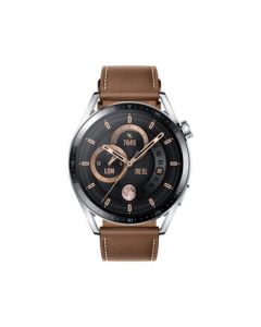 HUAWEI WATCH GT3 Smartwatch JPT-B19, 2-Week Battery Life/Blood Oxygen Detection, Fashion Edition, 46mm Steel Gray + Coffee Brown