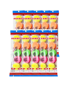 Mandele 50-Pack Urinal Deodorizer Fragrance Balls (5 Balls x 10 Bags) Toilet Cleaning Balls for Men's Restroom, Odor Eliminator