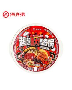 Haidilao Extra Large Self-Heating Hot Pot with Dual Flavors - Spicy & Tomato (940g) for Outdoor, Snacks, Gatherings, and Late-Night Meals