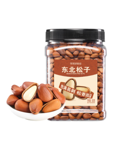 Qiaqia Nut Evolution Northeast Pine Nuts 500g Canned Original Flavor Hand-Cracked Snacks for Pregnant Women and Kids Shell-On Nuts