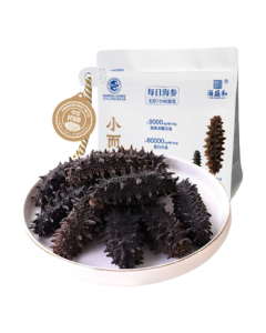 Haishenghe 7-Hour Quick-Soak Dalian Dried Sea Cucumber 9g 7pcs Salt Content ≤5% Wild Stichopus Japonicus Pouched