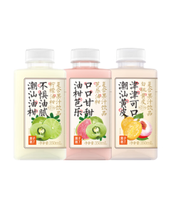 Guozi Shule Cold Chain Juice Mixed Flavor (Guava + Lemon + White Peach) Blended Juice Beverage 350ml*6 Bottles