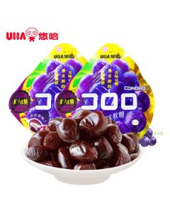 UHA KORORO Juice Gummy Candy 52g*2 Packs Grape Flavor - Trendy Snack